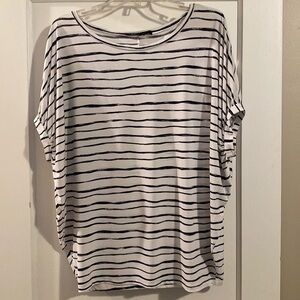 Navy Blue and White Top